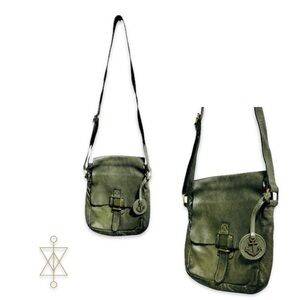 NWOT Harbor 2nd German Design Genuine Leather Long Satchel Crossbody Bag